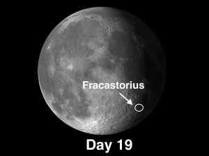 Fracastorius Moon Crater: One of the Moon's Best Examples of Subsidence and Venus at Its Peak Brightness