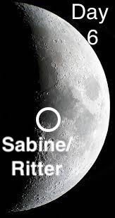 Sabine and Ritter floor fractured moon craters