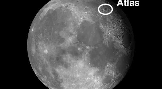 Moon Craters Hercules and Atlas Located East of the Lake of Death