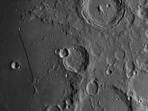 Thebit moon crater