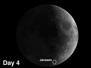 Janssen moon crater