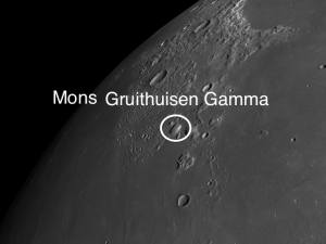 Gruithuisen Gamma second largest dome on the moon Andrew Planck