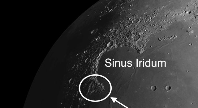 Sinus Iridum, the Bay of Rainbows on the Moon