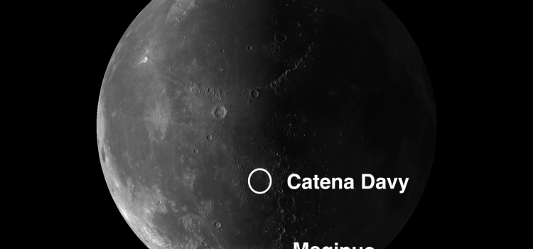 Moon Craters Maginus and Catena Davy