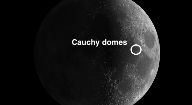 Cauchy Domes on the Moon