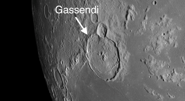 Gassendi and Gassendi A Moon Craters: The Diamond Ring