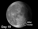 Altai Scarp moon crater
