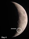 Moon Crater Janssen: New Moon Craters Superimposed on top of Older Moon Craters
