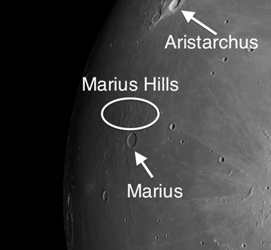 Marius is the largest dome field on the Moon