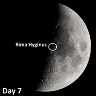 Rima Hyginus moon crater