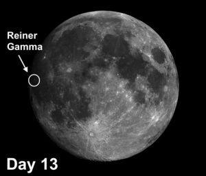 lunar swirl Reiner Gamma on the moon