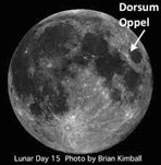 series of wrinkle ridges on the moon known as Dorsum Oppel