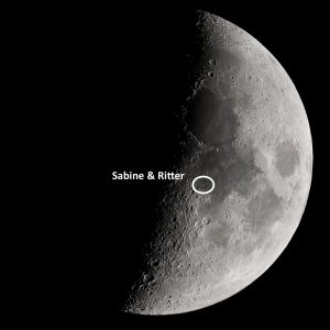 sabine and ritter craters on the moon