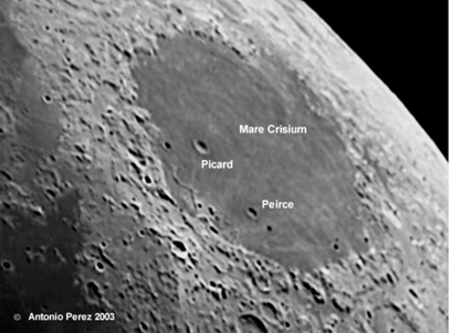Peirce & Picard - two largest intact moon craters