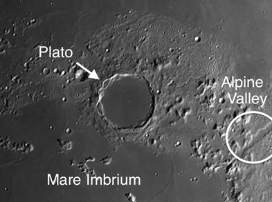 Plato crater on the moon